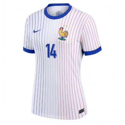 Fotbalové Dres Francie Adrien Rabiot #14 Dámské Venkovní ME 2024 Krátký Rukáv Fotbalové Dres Francie Adrien Rabiot #14 Dámské Venkovní ME 2024 Krátký Rukáv